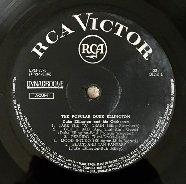Duke Ellington And His Orchestra : The Popular Duke Ellington (LP, Album, Mono)