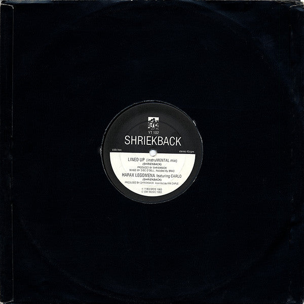 Shriekback : Lined Up (12", Single, IDS)
