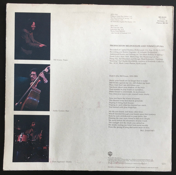 Bill Evans : You Must Believe In Spring (LP, Album)