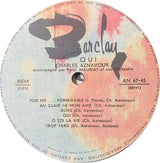 Charles Aznavour : Qui (LP, Album, Gat)