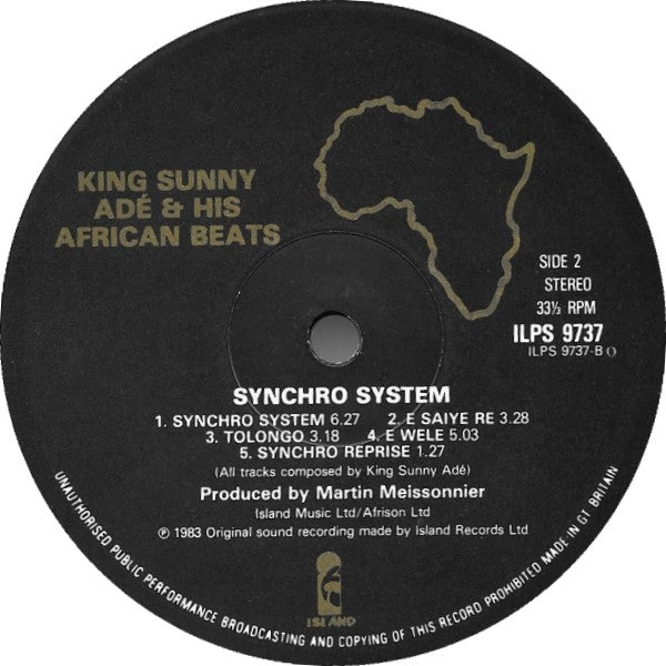 King Sunny Adé and His African Beats* : Synchro System (LP, Album)