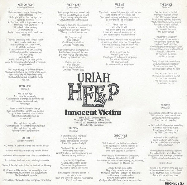 Uriah Heep : Innocent Victim (LP, Album)