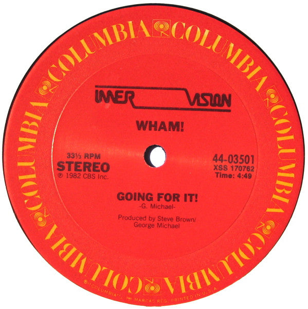 Wham! : Young Guns (Go For It) (12", Car)