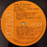 Henry Mancini, His Orchestra And Chorus* : Big Screen - Little Screen (LP, Album, Comp)