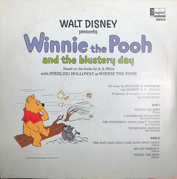 Sterling Holloway : Winnie The Pooh And The Blustery Day (LP, Album, RP)