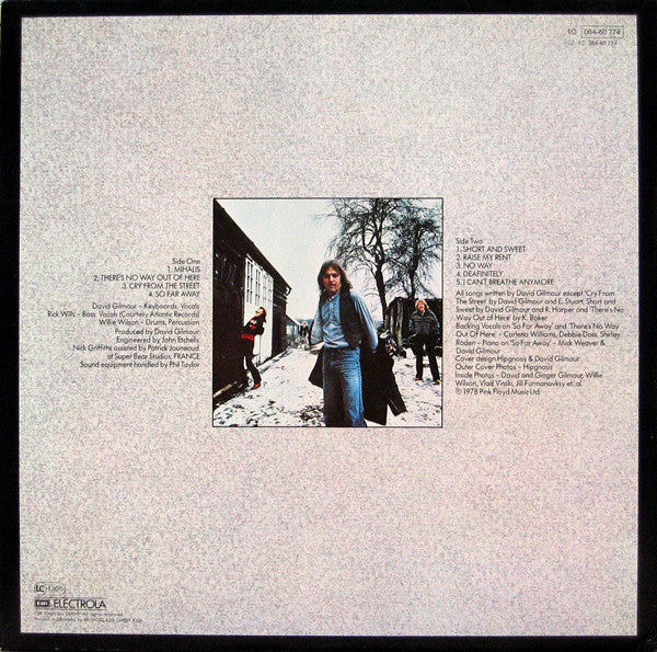David Gilmour : David Gilmour (LP, Album, Gat)