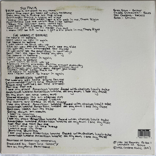 Black Flag : Six Pack (12", RE)