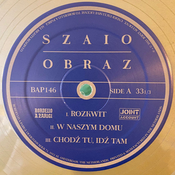 Szaio : Obraz (12", EP, Ltd, Gol)