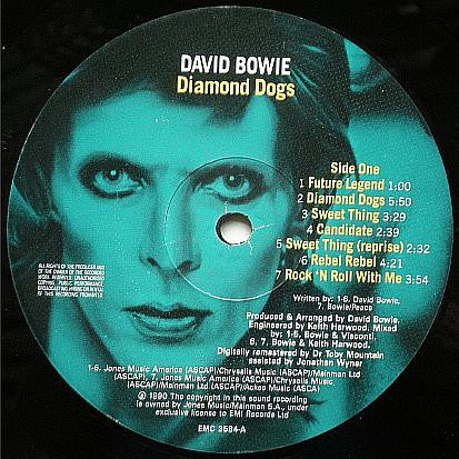 Bowie* : Diamond Dogs (LP, Album, RE, RM, Gat)