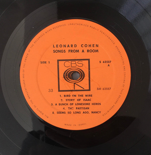 Leonard Cohen : Songs From A Room (LP, Album)