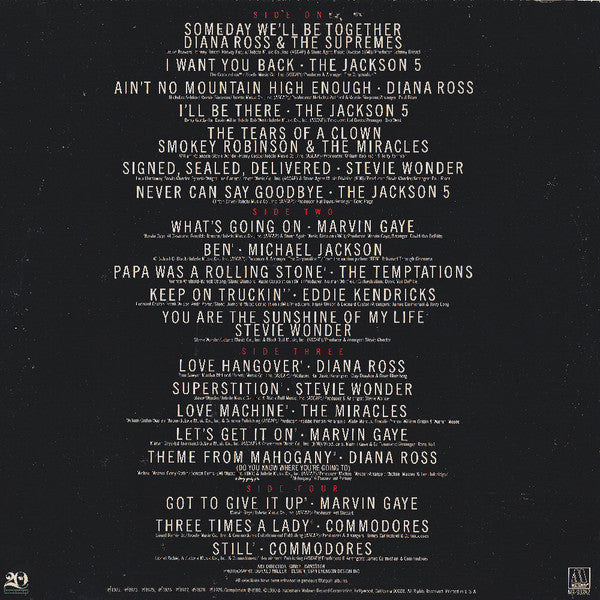 Various : 20/20 Twenty No.1 Hits From Twenty Years At Motown (2xLP, Comp)