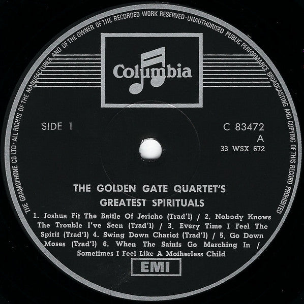 The Golden Gate Quartet : The Golden Gate Quartet´s Greatest Spirituals  (LP, Comp, RE)