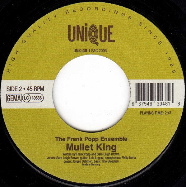 The Frank Popp Ensemble : Love Is On Our Side / Mullet King (7", Single)