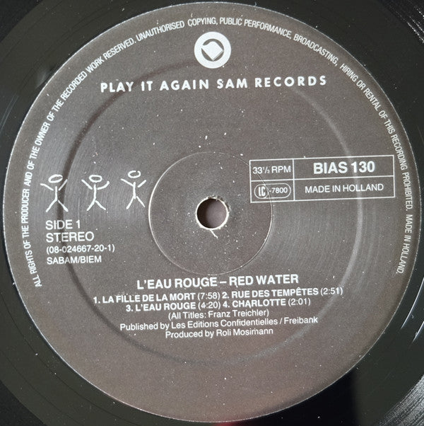 The Young Gods : L'Eau Rouge - Red Water (LP, Album)