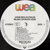 John McLaughlin : Music Spoken Here (LP, Album)