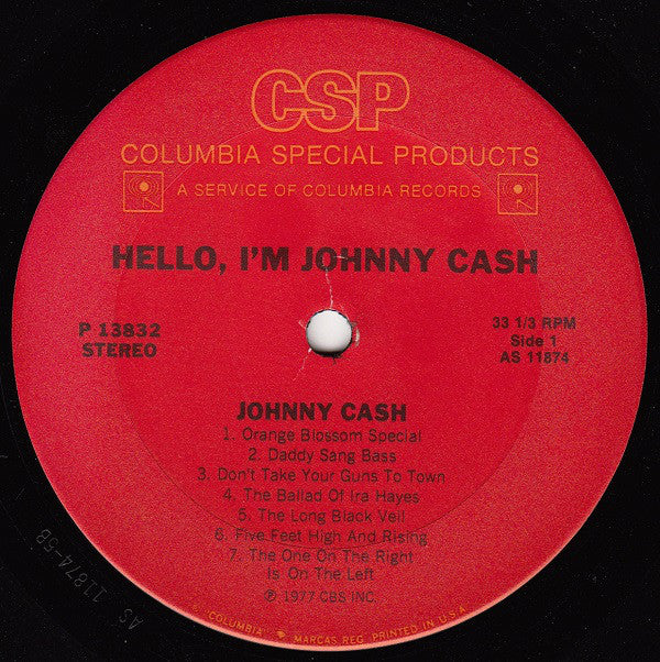 Johnny Cash : Hello, I'm Johnny Cash (LP, Comp, Ter)