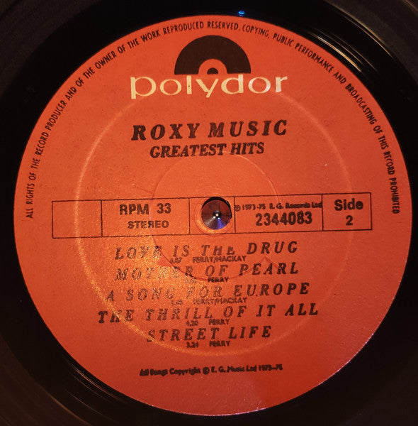 Roxy Music : Greatest Hits (LP, Comp)