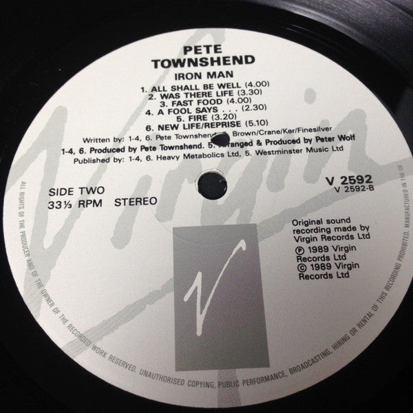 Pete Townshend : The Iron Man (The Musical By Pete Townshend) (LP)