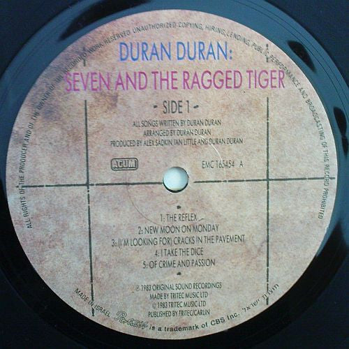 Duran Duran : Seven And The Ragged Tiger (LP, Album)
