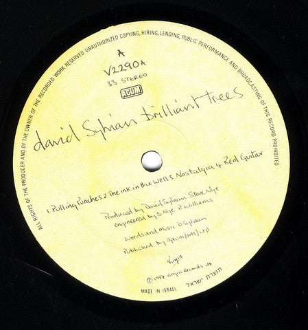 David Sylvian : Brilliant Trees (LP, Album)