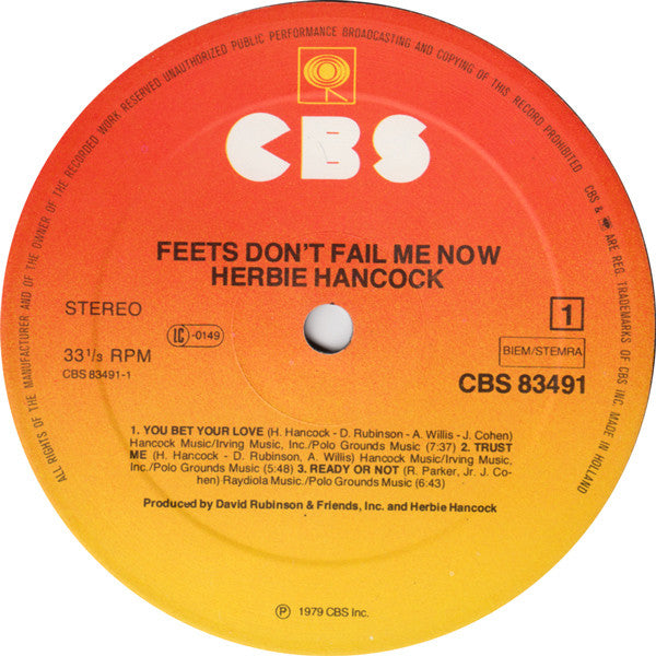 Herbie Hancock : Feets Don't Fail Me Now (LP, Album)