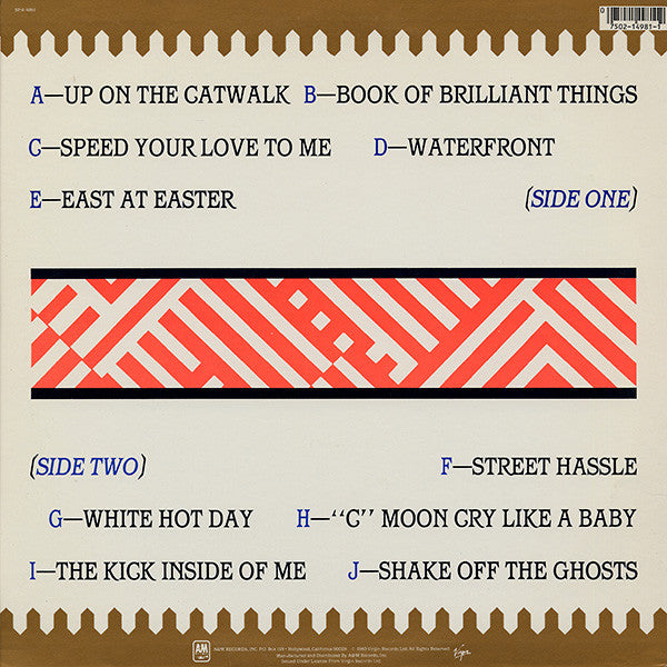 Simple Minds : Sparkle In The Rain (LP, Album, "R")