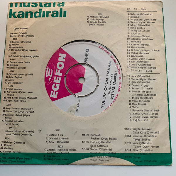 Mustafa Kandıralı : Ada Çiftetellisi (7", Single)