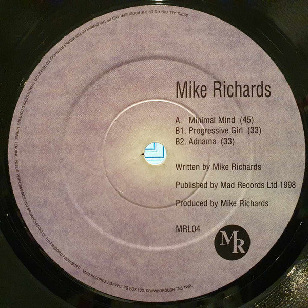 Mike Richards : Minimal Mind (12")