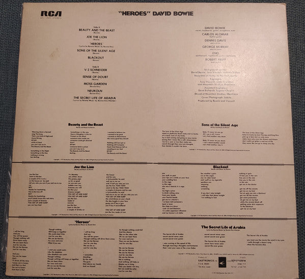 David Bowie : "Heroes" (LP, Album)