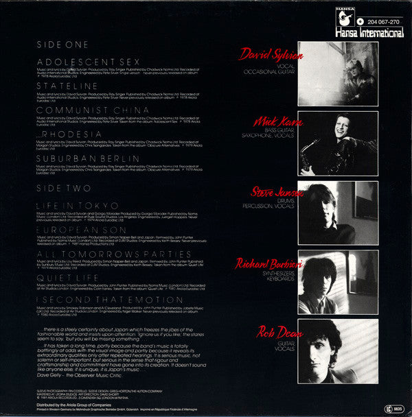 Japan : Assemblage (LP, Comp, RE)