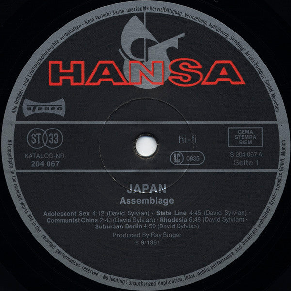 Japan : Assemblage (LP, Comp, RE)