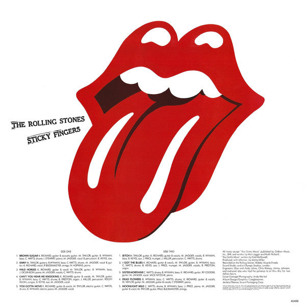 The Rolling Stones : Sticky Fingers (LP, Album, RE)