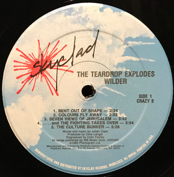 The Teardrop Explodes : Wilder (LP, Album, RE)
