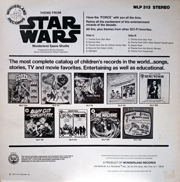Wonderland Space Shuttle* : Theme From Star Wars (LP)