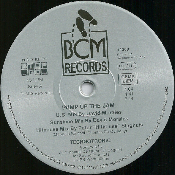 Technotronic Featuring Felly : Pump Up The Jam (The Remixes) (12", Maxi)