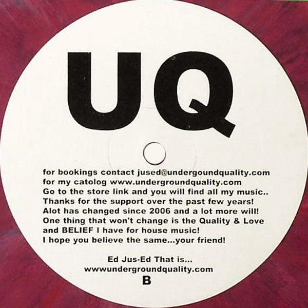 DJ Jus-Ed* vs DJ Qu : Real House Music... (12", Mix)