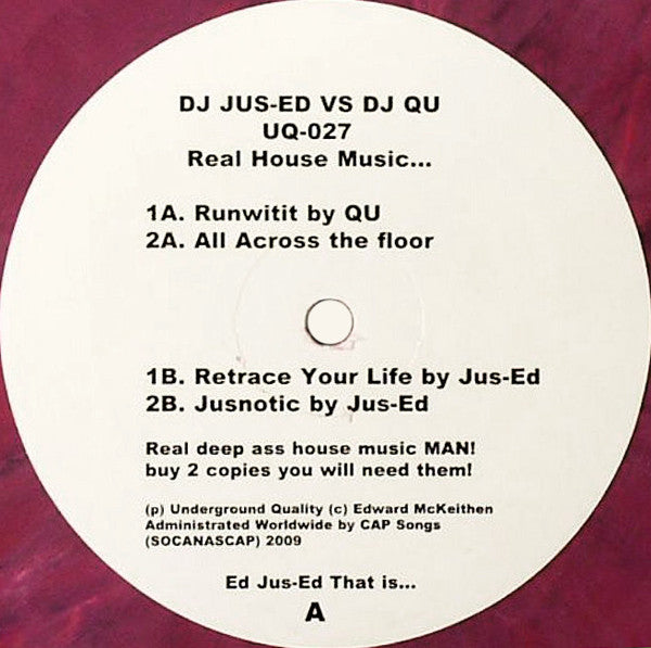 DJ Jus-Ed* vs DJ Qu : Real House Music... (12", Mix)
