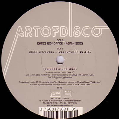 Alexander Robotnick : Dance Boy Dance (Remix 2003) (12")