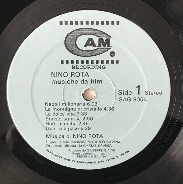 Nino Rota : Musiche Da Film (LP, Album)