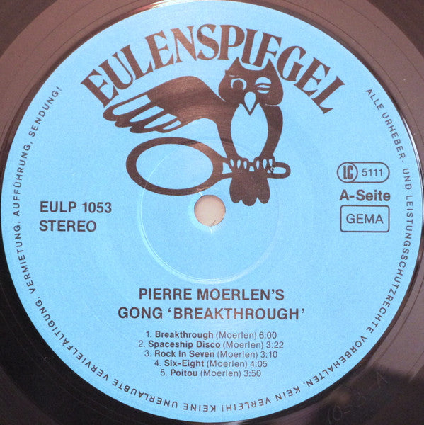 Pierre Moerlen's Gong : Breakthrough (LP, Album)