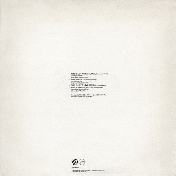 PiL* : This Is Not A Love Song (12", Single)