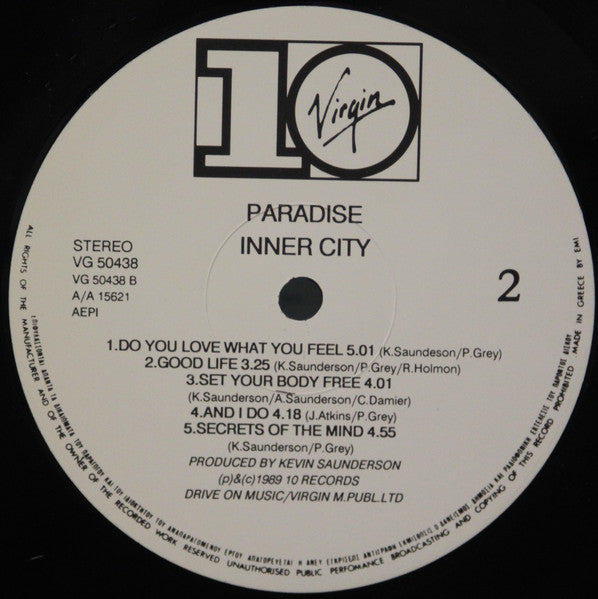 Inner City : Paradise (LP, Album)