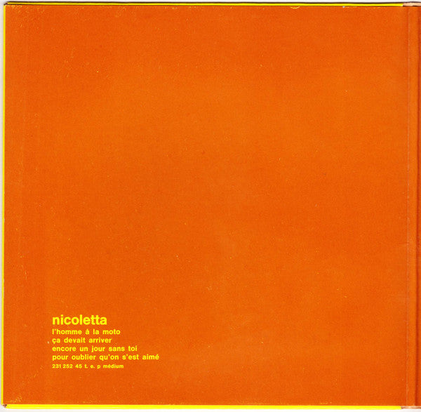 Nicoletta (2) : Vol 2: La Musique (7", EP, Gat)