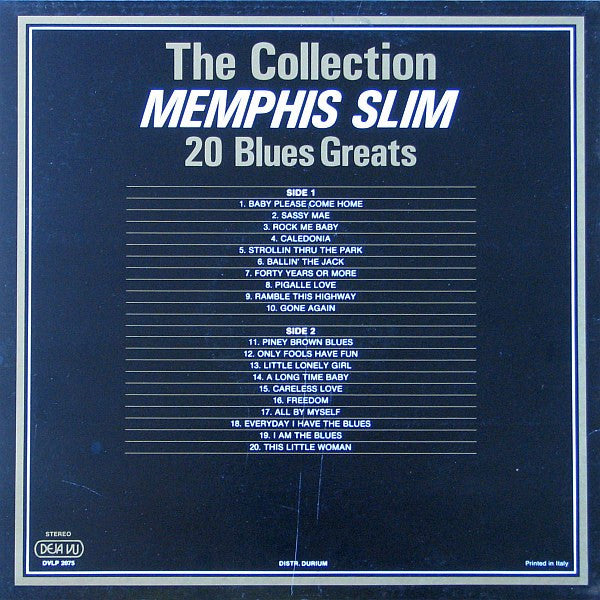 Memphis Slim : The Memphis Slim Collection - 20 Blues Greats (LP, Comp)