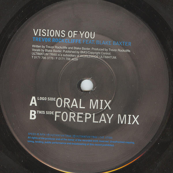 Trevor Rockcliffe Feat. Blake Baxter : Visions Of You (12")