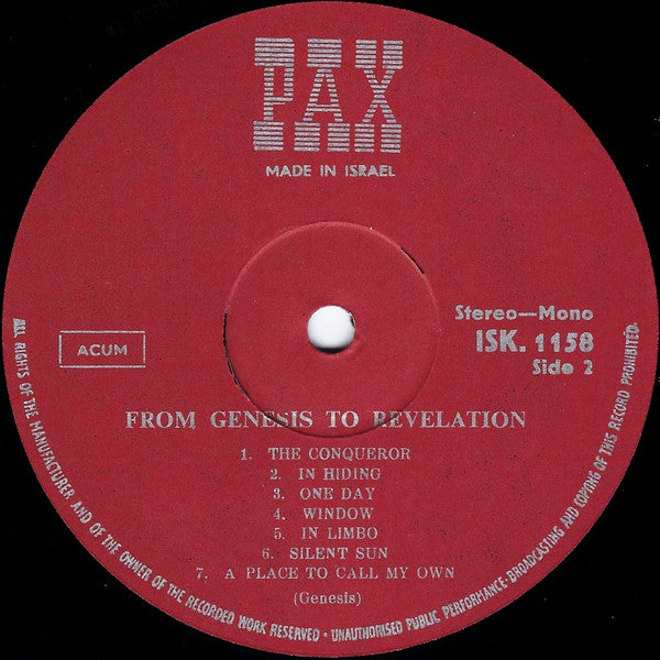 Genesis : From Genesis To Revelation (LP, Album, RE)