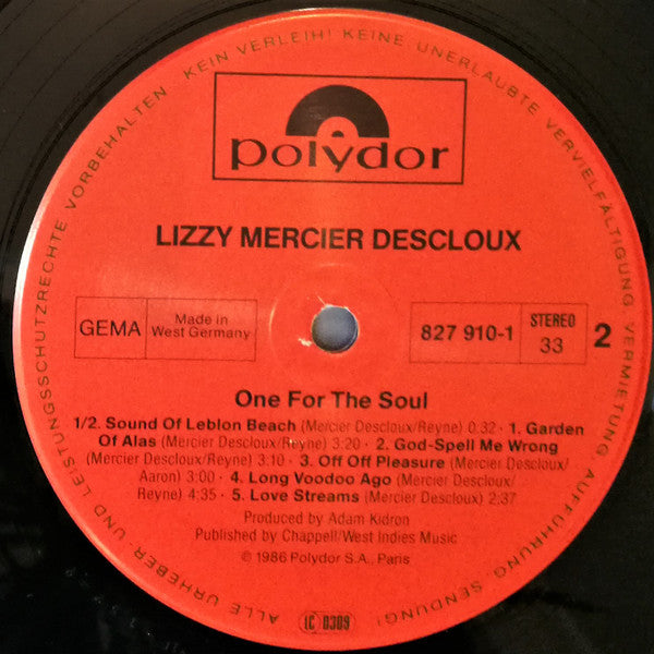 Lizzy Mercier Descloux : One For The Soul (LP, Album)