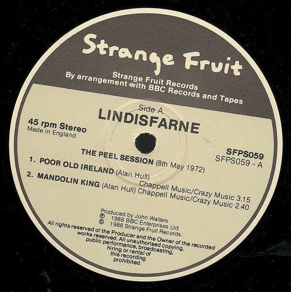 Lindisfarne : The Peel Sessions (12", EP)