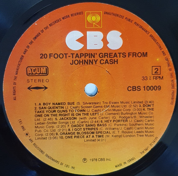 Johnny Cash : Itchy Feet - 20 Foot-Tappin' Greats (LP, Comp)