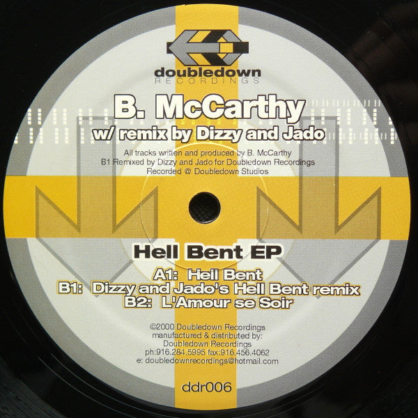 B. McCarthy : Hell Bent EP (12", EP)